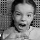 Young Sandy Descher screaming as the Ellinson girl in 1954's horror film Them!